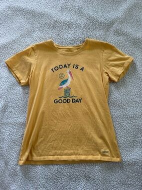 Life Is Good Yellow 'Today Is A Good Day' Pelican Graphic Tee